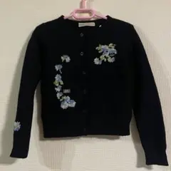 familiar ニット　ウール　カーディガン　110サイズ 花