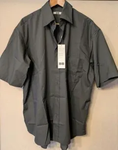 【新品タグ付き】ユニクロＵ　オーバーサイズチェックシャツ/5分袖　Lサイズ