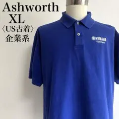 アシュワース ヤマハ アウトボード 企業ロゴ ポロシャツ XL ブルー US古着のサムネイル