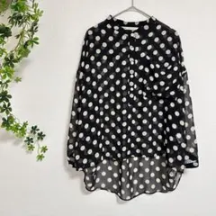 ［LUCA］水玉シフォンシャツ（F）ブラウス 透け感