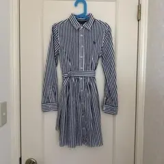 Polo Ralph Lauren ストライプ シャツワンピース 10号キッズ