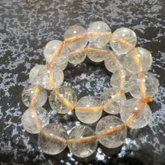 「C5458」ゴールデンルチルクォーツ 8-9mm ブレスレット