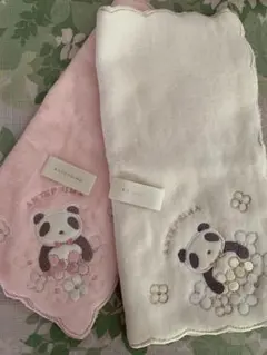 ANTEPRIMA パンダ刺繍タオルハンカチ2枚セット
