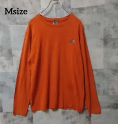 THE NORTH FACE Msize 刺繍ロゴ 長袖カットソー オレンジ