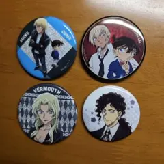 名探偵コナン 缶バッジ4個セット(安室透&江戸川コナン、ベルモット、伊織無我)