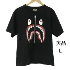 A BATHING APE シャークプリント Tシャツ L