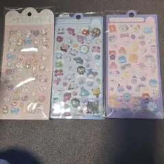 カラフルぷっくりシール3枚セット