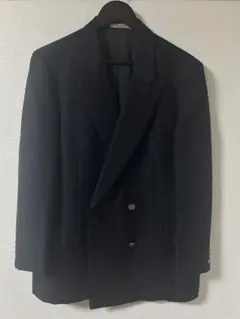 【極美品】Aquascutum アクアスキュータム　モヘヤ混　紺ブレ　ダブル