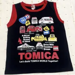 【匿名配送】トミカ　タンクトップ　ノースリーブ　救急車　パトカー　黒　110