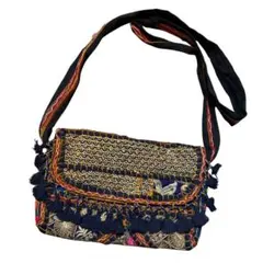 【新品】オールドサリー 刺繍ポシェット/ショルダーバッグ