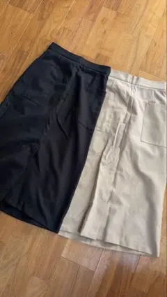 GU ポケット付きロングスカート 2枚セット Sサイズ