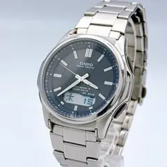 カシオ ウェーブセプター メンズ腕時計 ソーラー電波 アナデジ 動作良好