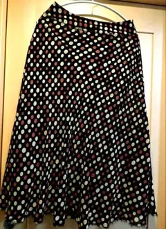 ホコモモラドット柄 プリーツスカート サイズ40
