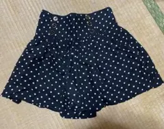 LOWRYS FARM 水玉柄 ハイウエスト キュロット Fサイズ　ブラック