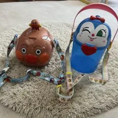 最終値下げ‼️アンパンマン＆ドキンちゃんポップコーンケース　ストラップ付き