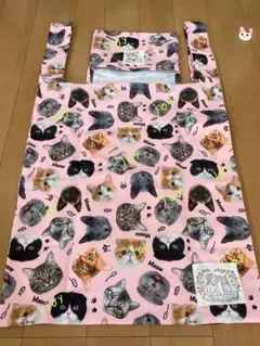 猫柄.インクジェットプリント生地.エコバッグ.ハンドメイド