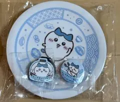 【ハチワレ3点セット】ちいかわくら寿司 お皿・マグネット・缶バッジ