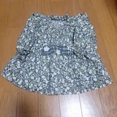 セラフ　花柄バルーンスリーブシャツ 80cm