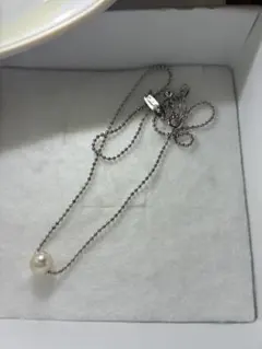 真珠ペンダントネックレス シルバー