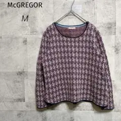 McGREGOR【M】長袖カットソー メランジ調 千鳥格子 90s ヴィンテージのサムネイル