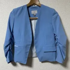 H&M ライトブルー ノーカラージャケット EU 36のサムネイル