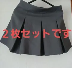 GUプリーツミニスカート 2色セット