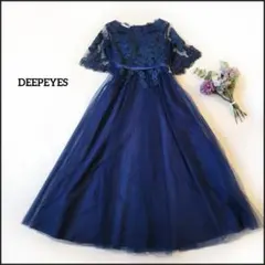 ディープアイズ●まるでお姫様♪総レース花柄刺繍モチーフチュールドレスワンピース