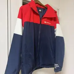 Canterbury ナイロンジャケット トリコロール フード付き