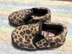 ベビードールヒョウ柄デニムスリッポン14センチ