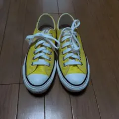 コンバース チャックテイラー イエロー レザースニーカー 23.5