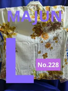 MAJUN OKINAWA かりゆしウェア 花柄 半袖シャツ L　No.228のサムネイル