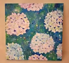 夕刻の紫陽花】アクリル画 F3 風景画 絵画 - メルカリ