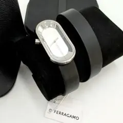 Ferragamo フェラガモ CURVE オーバル カーブ シルバー タグ付き 