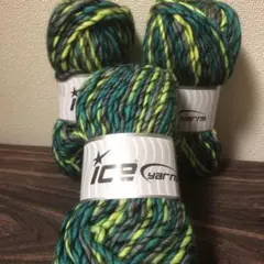 iceヤーングラデーションカラー3玉 グリーン