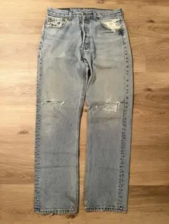 90s Levi's 501 USA製 W30 L30 ダメージデニム