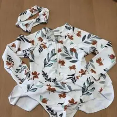 花柄 ベビー水着 80