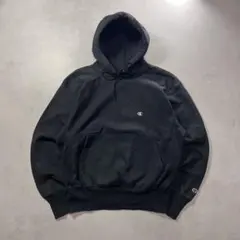 90s Champion reverse weave パーカー 黒 刺繍タグ
