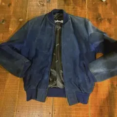 Schott N.Y.C. スエード ボンバージャケット ネイビー 36