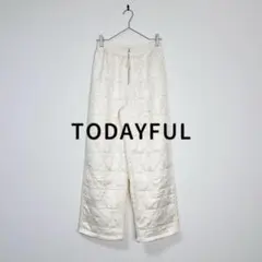 【未使用品】TODAYFUL ジャガードドローストリングパンツ 36 エクリュ