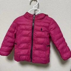 リバーシブルダウンコート 80cm ピンク/ネイビー