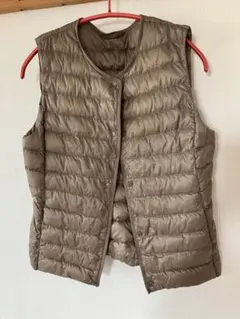 UNIQLOダウンベストベージュユニクロGU無印