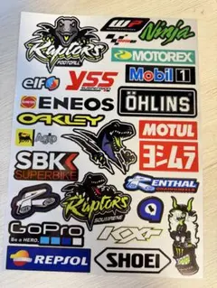 ★新品★ バイク用 ロゴ風 レーシング ステッカー セット 防水 デカール