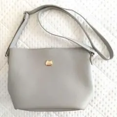 ete ショルダーバッグ グレー 猫モチーフ 美品