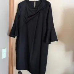 黒 フレア袖 ワンピース Mサイズ