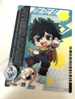 ヒロアカ　くら寿司　缶バッジ　下敷き　ガチャ