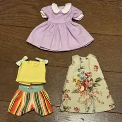 リカちゃんサイズ ミニワンピ 2着& レトロトップスショートパンツ まとめ売り
