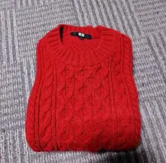 ✿本日限り✿　UNIQLO　ケーブルクルーネックニットセーター