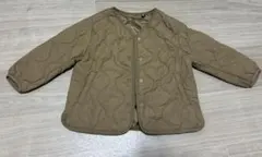 UNIQLO ユニクロ キルティングジャケット ブラウン 100 アウターキッズ