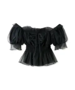 SNIDEL ギャザーフリルオフショルブラウス
