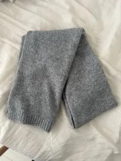 グレー ニット マフラー